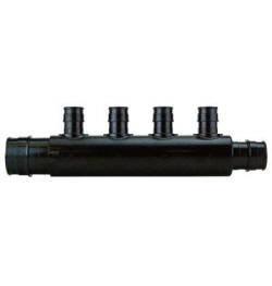 1 in. PEX-A Barb Inlet x 3/4 in. PEX-A Barb Outlet x 1/2 PEX-A Barb Poly-Alloy 4-Port Open Manifold