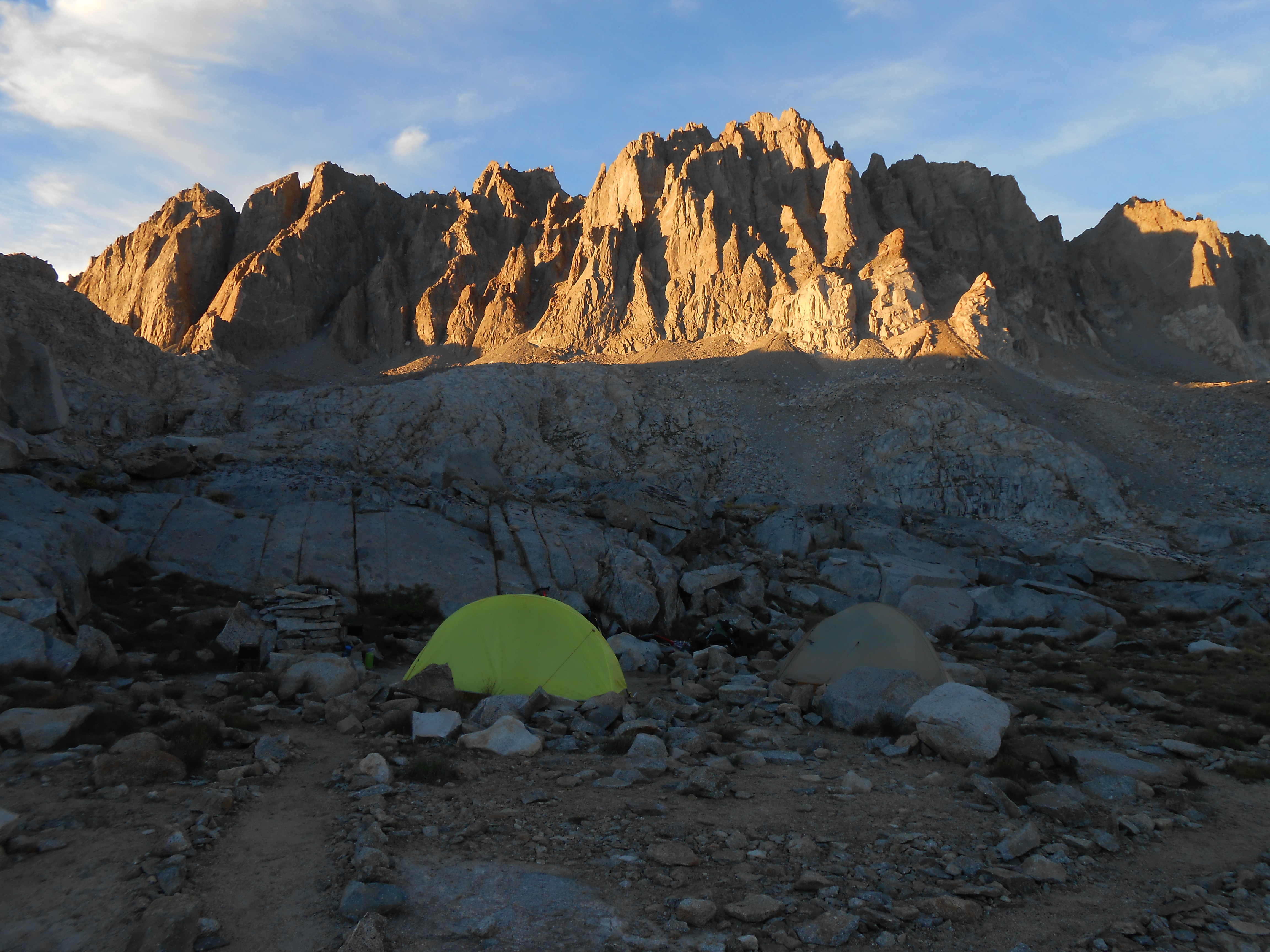 Camped below the "Pals"